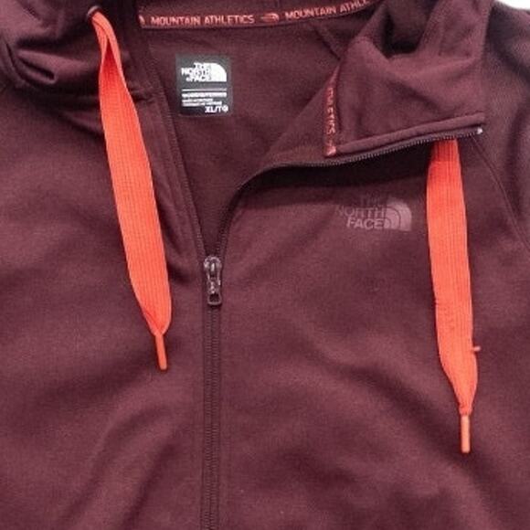 The North Face Suprema Full Zip Hoodie Jacket Womens size XL Burgundy - Picture 4 of 7